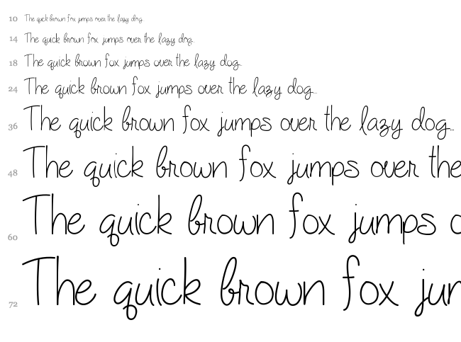 My Silly Willy Girl font waterfall